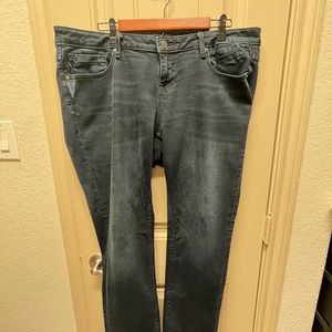 Black bootleg jeans
